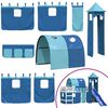 vidaXL Letto a Soppalco con Torre Bambini Blu 80x200cm Massello Pino
