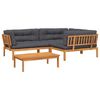 vidaXL Set Divani Pallet Giardino 4pz Cuscini Legno Massello Acacia