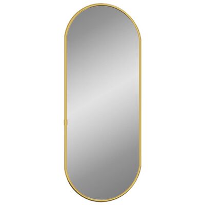 vidaXL Specchio da Parete Dorato 50x20 cm Ovale