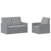 vidaXL Set di divani 2 pcs Grigio Chiaro Tessuto
