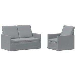 vidaXL Set di divani 2 pcs Grigio Chiaro Tessuto