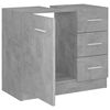 vidaXL Mobile Sottolavabo Grigio Cemento 63x30x54 cm Legno Multistrato