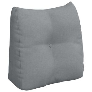 vidaXL Cuscino per Schiena Grigio chiaro 45 x 24 x 50 cm Tessuto