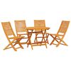 vidaXL Set da Pranzo per Giardino 5 pcs Marrone