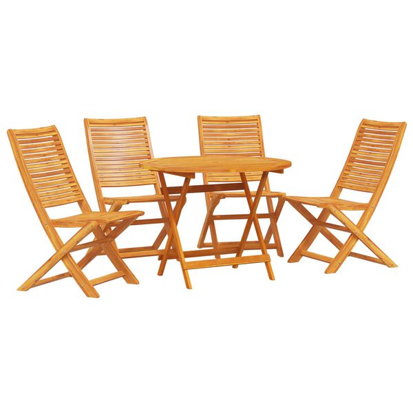 vidaXL Set da Pranzo per Giardino 5 pcs Marrone