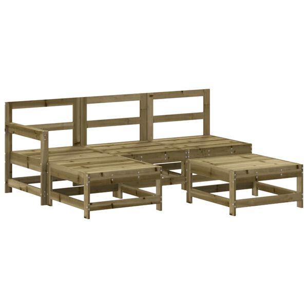 vidaXL Set Salotto da Giardino 5 pz in Legno Impregnato di Pino