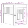 vidaXL Gabbia Cani da Arredamento Rovere Fumo 55x80x68cm Multistrato