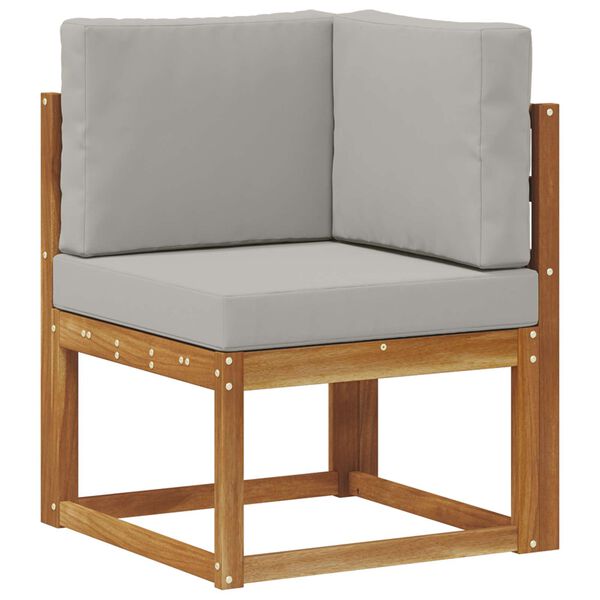 vidaXL Set di divani da esterno 7 pcs Grigio Naturale e Chiaro