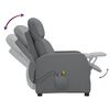 vidaXL Poltrona Massaggiante Elettrica Antracite in Similpelle