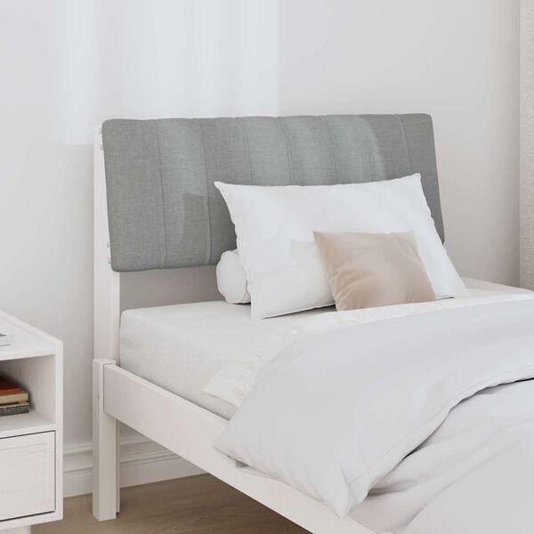 vidaXL Testiera imbottita Grigio chiaro 80 cm Pino massello