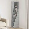 vidaXL Mobile angolare Grigio cemento 32x32x140cm Legno multistrato
