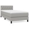 vidaXL Giroletto a Molle con Materasso Grigio Chiaro 80x200 cm Tessuto