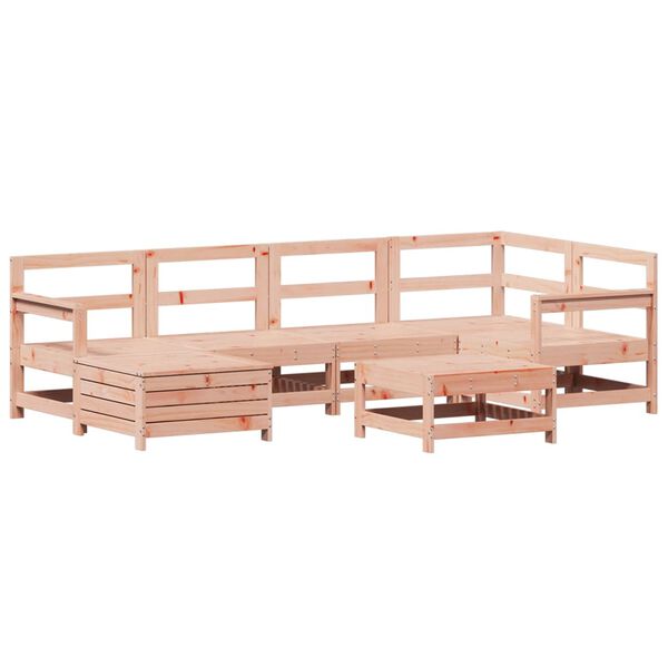 vidaXL Set Divani da Giardino 7 pz in Legno Massello Abete Douglas