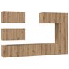 vidaXL Set mobile TV 6 pz Rovere artigianale Legno ingegnerizzato