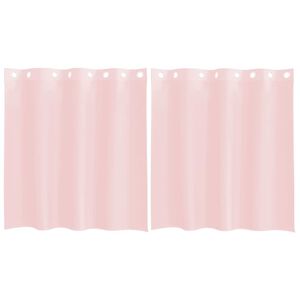vidaXL Tende in Voile con Occhielli 2 pz Rosa Chiaro 140x140 cm
