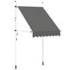 vidaXL Tenda da Sole Retrattile Manuale 150 cm Antracite