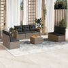 vidaXL Set Divano da Giardino 8 pz con Cuscini Grigio in Polyrattan