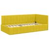 vidaXL Struttura Letto Angolare con Materasso 2 pcs Giallo Velluto