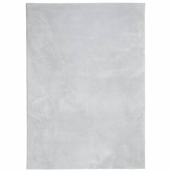 vidaXL Tappeto a Pelo Corto HUARTE Morbido e Lavabile Grigio 140x200cm