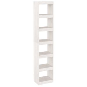 vidaXL Libreria/Divisorio Bianco 40x30x199cm in Legno Massello di Pino
