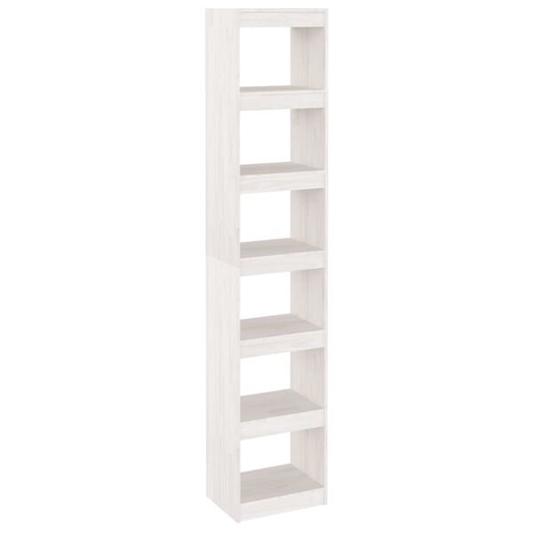 vidaXL Libreria/Divisorio Bianco 40x30x199cm in Legno Massello di Pino