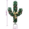 vidaXL Cactus di Natale con Base e LED Verde 210 cm PVC