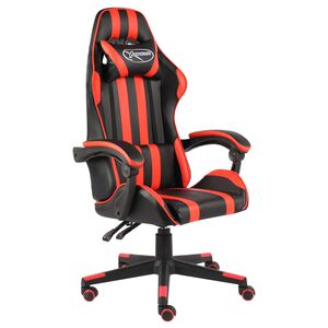 vidaXL Sedia da Gaming Nero e Rosso in Similpelle