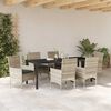 vidaXL Set da Pranzo per Giardino 7 pcs Grigio chiaro polyrattan