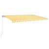 vidaXL Tenda da Sole Retrattile Manuale 500x300cm Giallo e Bianco