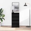 vidaXL Mobile con Cassetti Nero 40 x 41 x 76 cm Legno multistrato