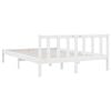 vidaXL Giroletto Bianco in Legno Massello di Pino 160x200 cm