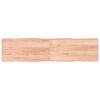 vidaXL Piano Tavolo Marrone Chiaro 200x50x(2-4) cm Rovere Non Trattato