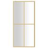 vidaXL Parete per Doccia Walk-in Vetro Trasparente ESG 100x195 cm Oro