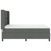 vidaXL Letto a molle con materasso Grigio scuro 160 x 200 cm Tessuto