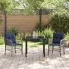 vidaXL Set da Pranzo per Giardino 3 pcs Grigio e Nero Rattan