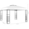 vidaXL Gazebo da Giardino con Luci a Stringa LED 3x3 m Bianco