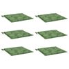 vidaXL Cuscini per Sedia 6 pz Motivo a Foglie 40x40x4 cm Tessuto