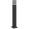 vidaXL Lampada da Terra per Esterni con Presa Nera 80 cm Alluminio