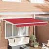 vidaXL Tenda Retrattile Rosso 350 x 200 cm Poliestere e Metallo