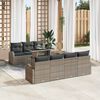 vidaXL Set Divano da Giardino 8 pcs Grigio Rattan in Polipropilene