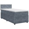 vidaXL Letto box spring con materasso Grigio Scuro 80 x 200 cm Velluto