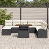 vidaXL Set Divano da Giardino con archiviazione 9 pcs Nero Poly Rattan