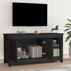 vidaXL Mobile Porta TV Nero 103x36,5x52 cm in Legno Massello di Pino
