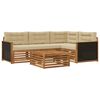 vidaXL Set di divani da esterno 5 pcs Naturale e Beige 79 x 79 x 37 cm