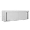 vidaXL Armadio da Cucina ad Ante Scorrevoli 150x40x50cm Acciaio Inox