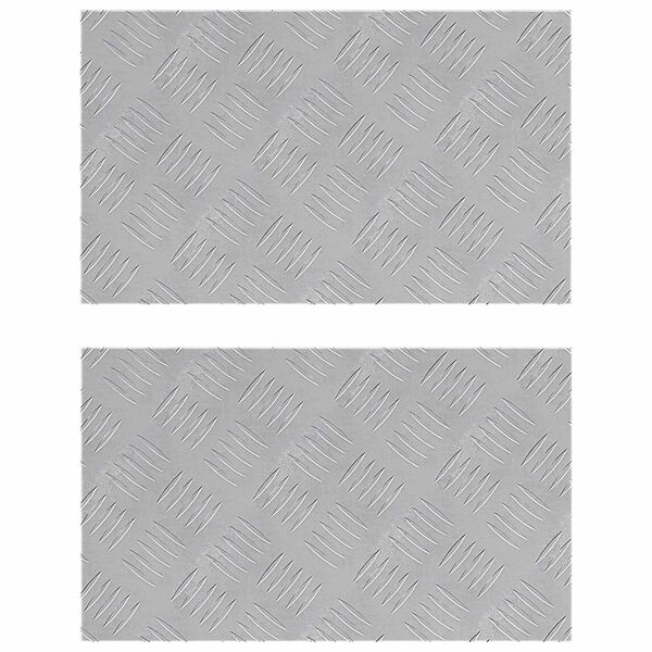 vidaXL Gradini per Scale 2 pcs Argento 50 x 30 cm Alluminio