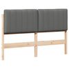 vidaXL Testiera imbottita Marrone e Grigio Chiaro 140 cm Pino massello
