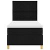 vidaXL Letto a Sorgente LED con materasso Nero 100 x 200 cm Tessuto