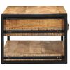 vidaXL Tavolino da Salotto 90x50x38 cm Legno Massello di Mango Grezzo