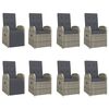 vidaXL Set da Pranzo da Giardino 9 pz con Cuscini in Polyrattan Grigio